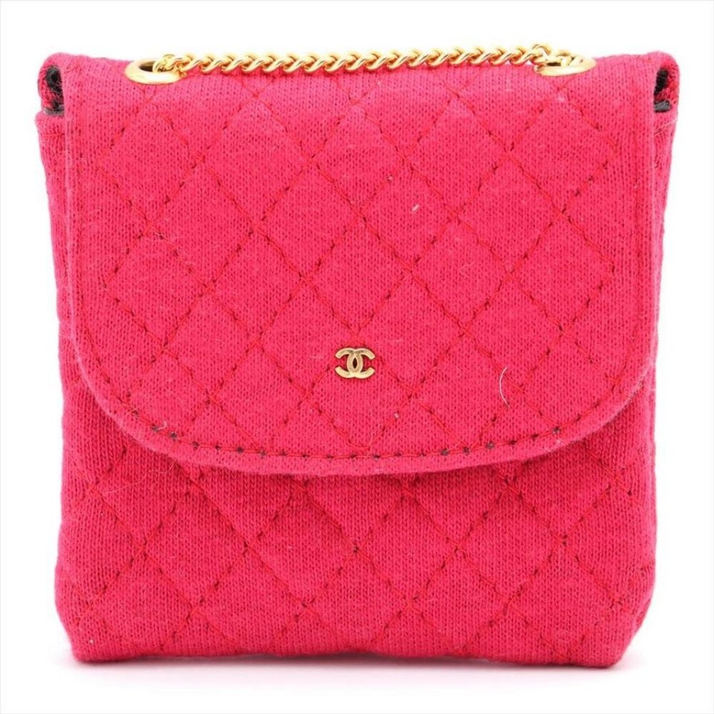Chanel Quilted Red Nano Flap Mini Micro Chain Bag